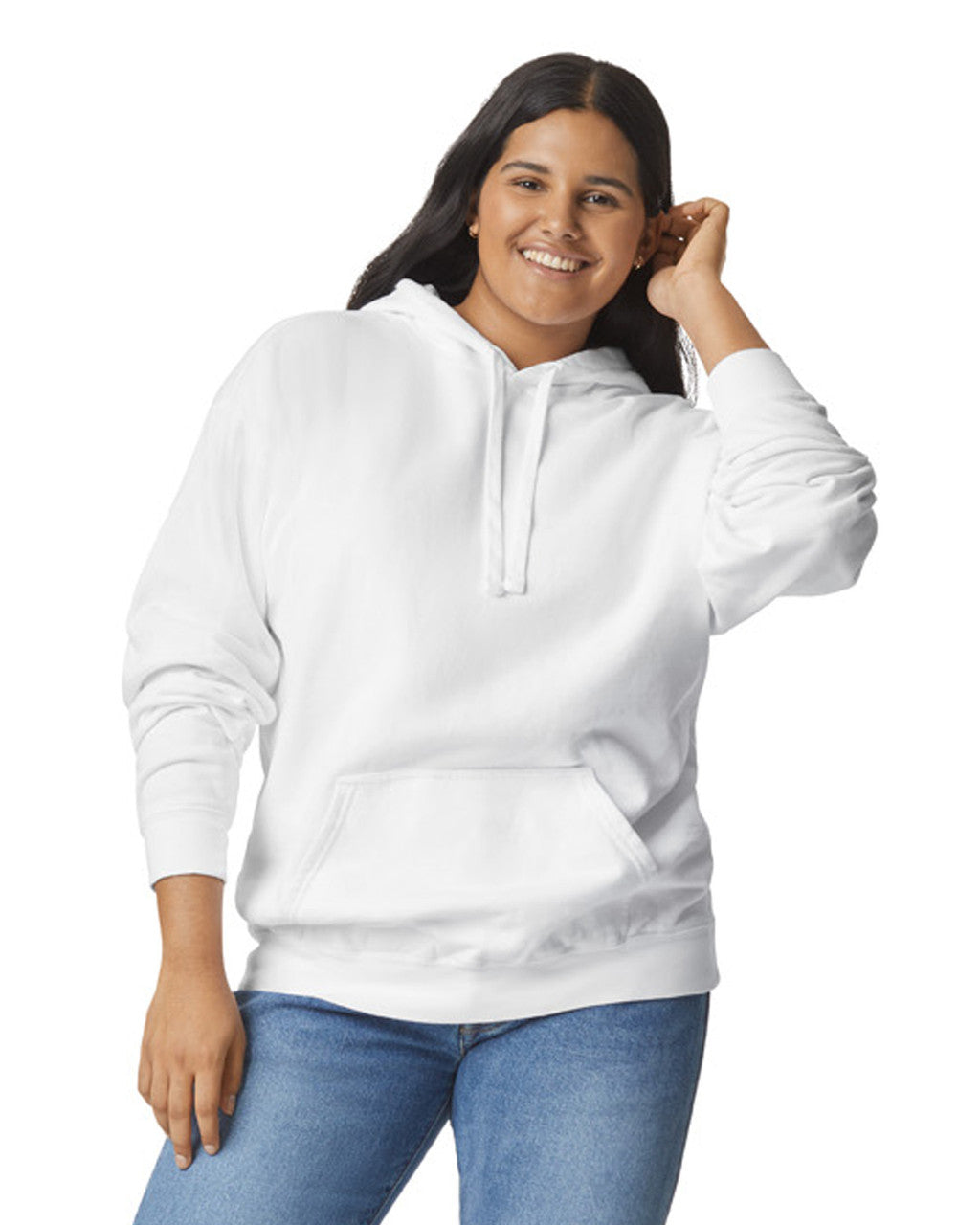 Comfort Colors 1567 Adult Hooded Sweatshirt - White - View 1