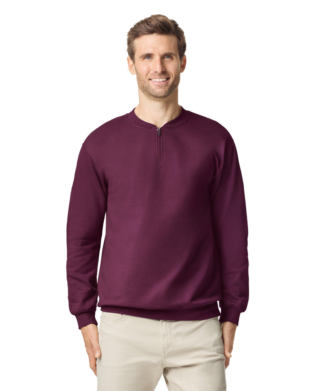 Gildan SF008 blank Softstyle Midweight Adult Fleece 1/4 Zip Sweatshirt