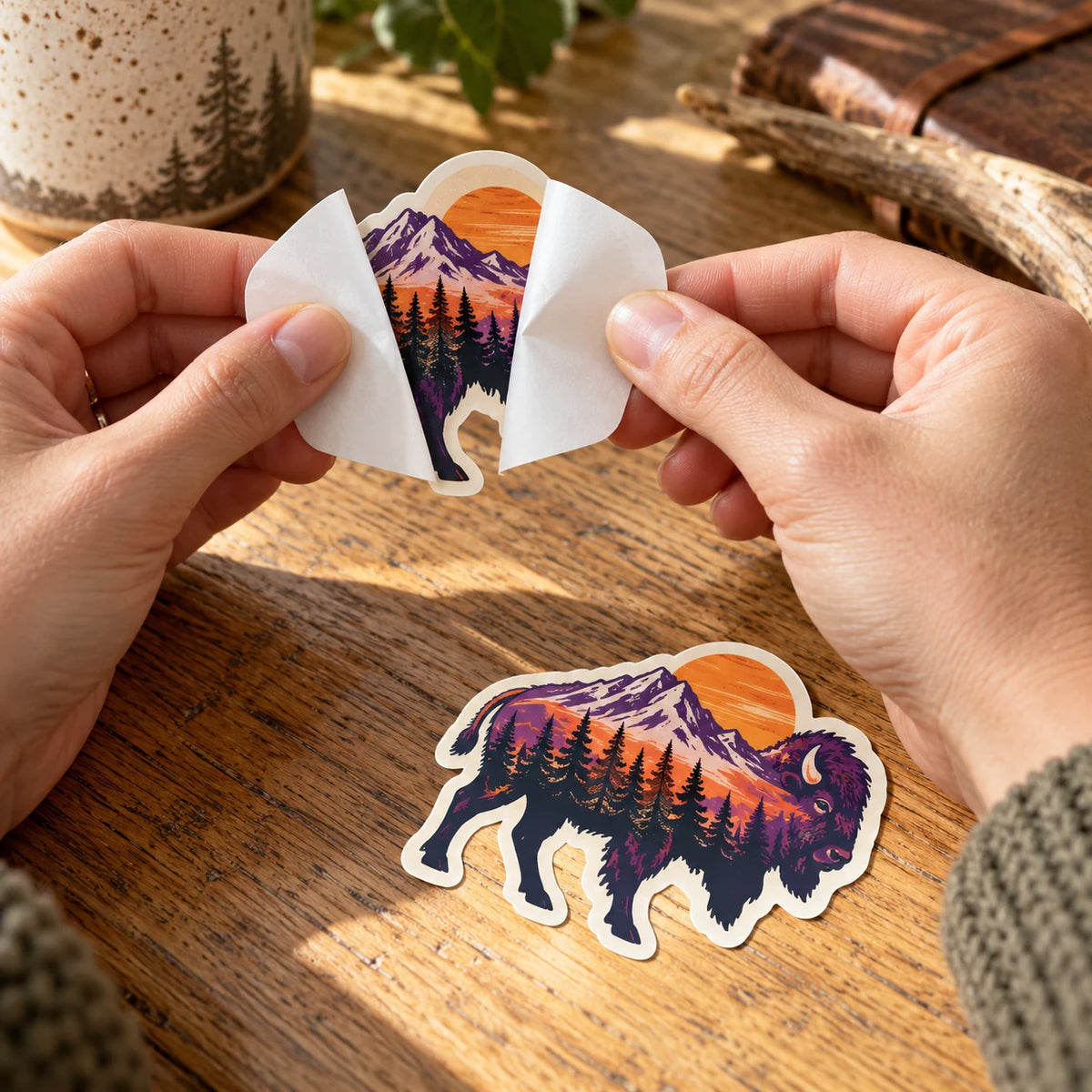 Custom Crack and Peel Stickers shown in everyday use - Big Chiefin Prints