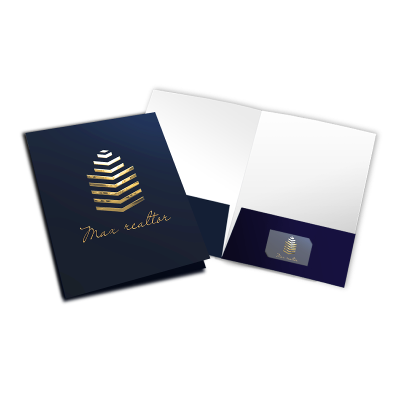 Metallic Foil Presentation folder - 14PT cardstock - product view 1