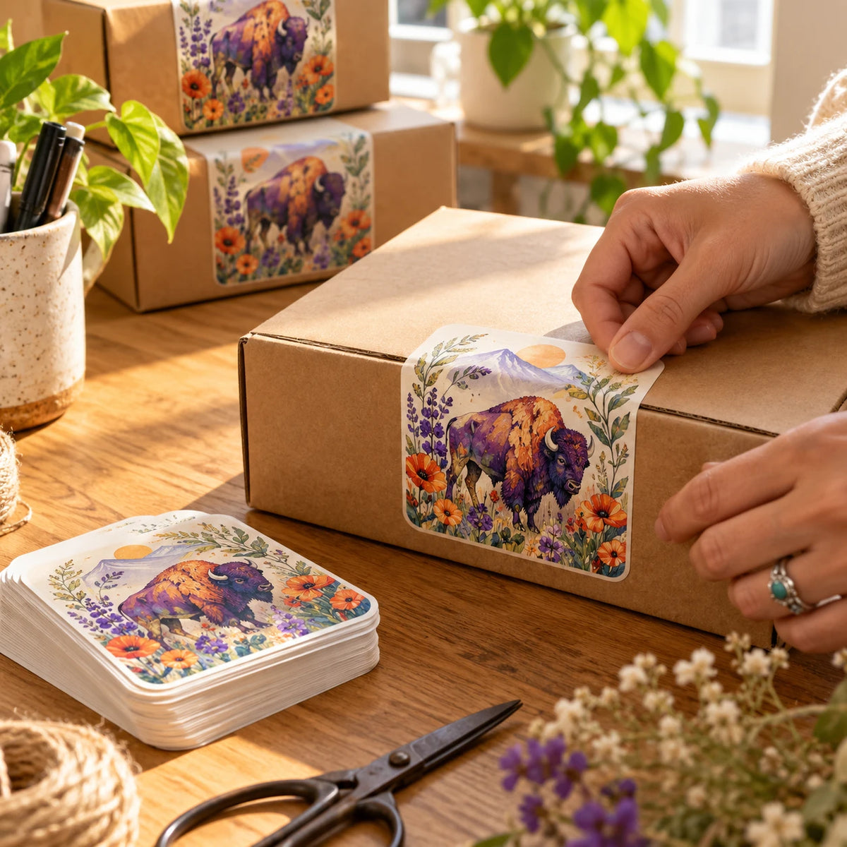 Custom Rounded Corner Stickers shown in everyday use - Big Chiefin Prints