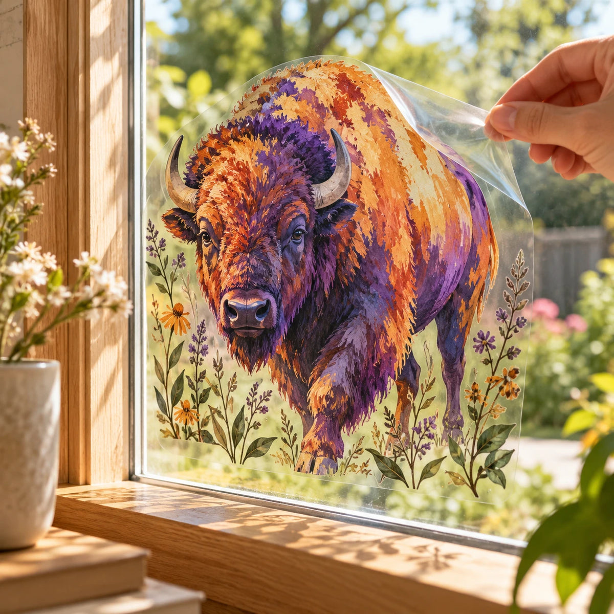 Custom Window Clings shown in everyday use - Big Chiefin Prints