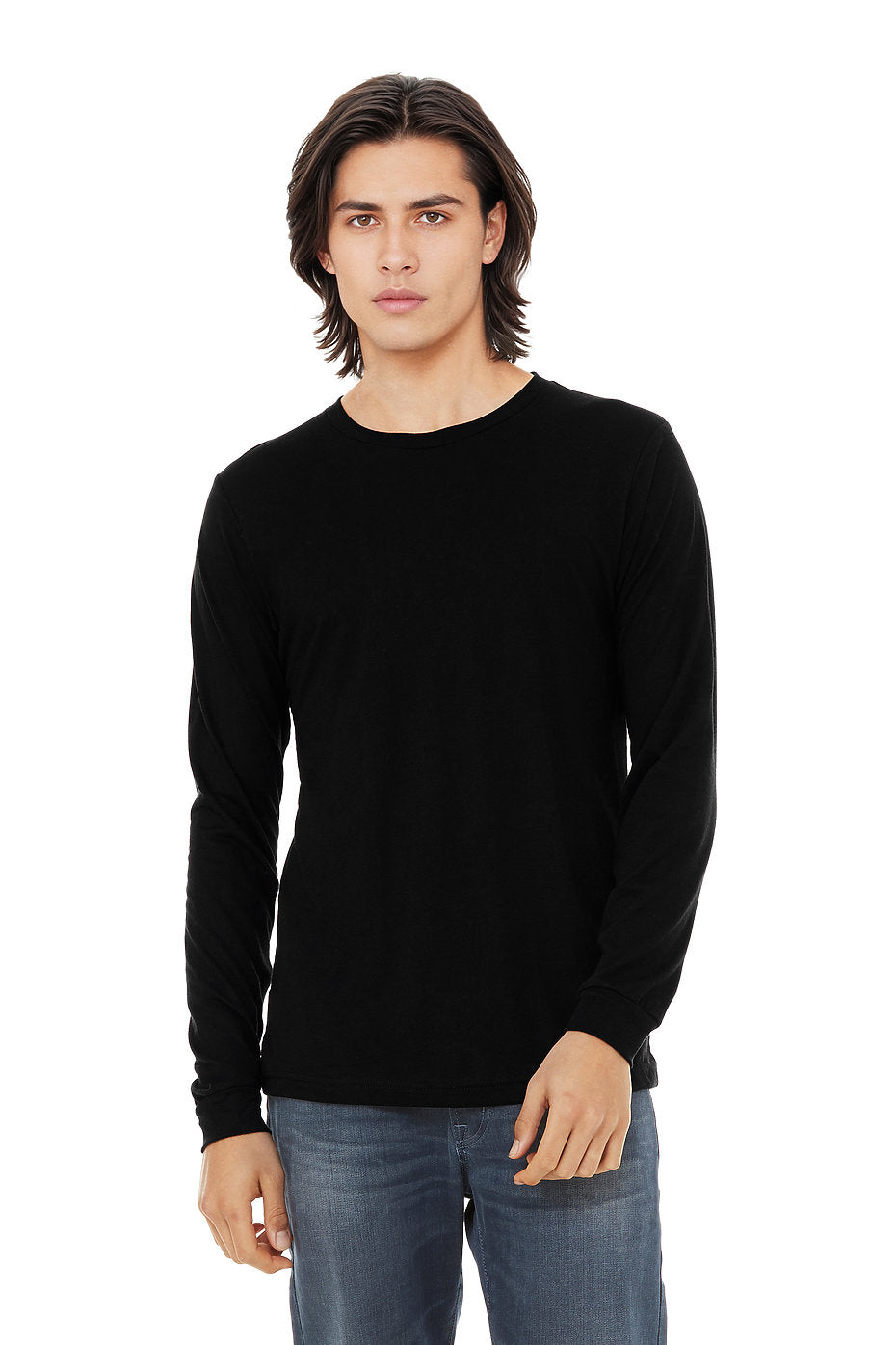 BELLA+CANVAS 3513 - Solid Black Triblend - View 1