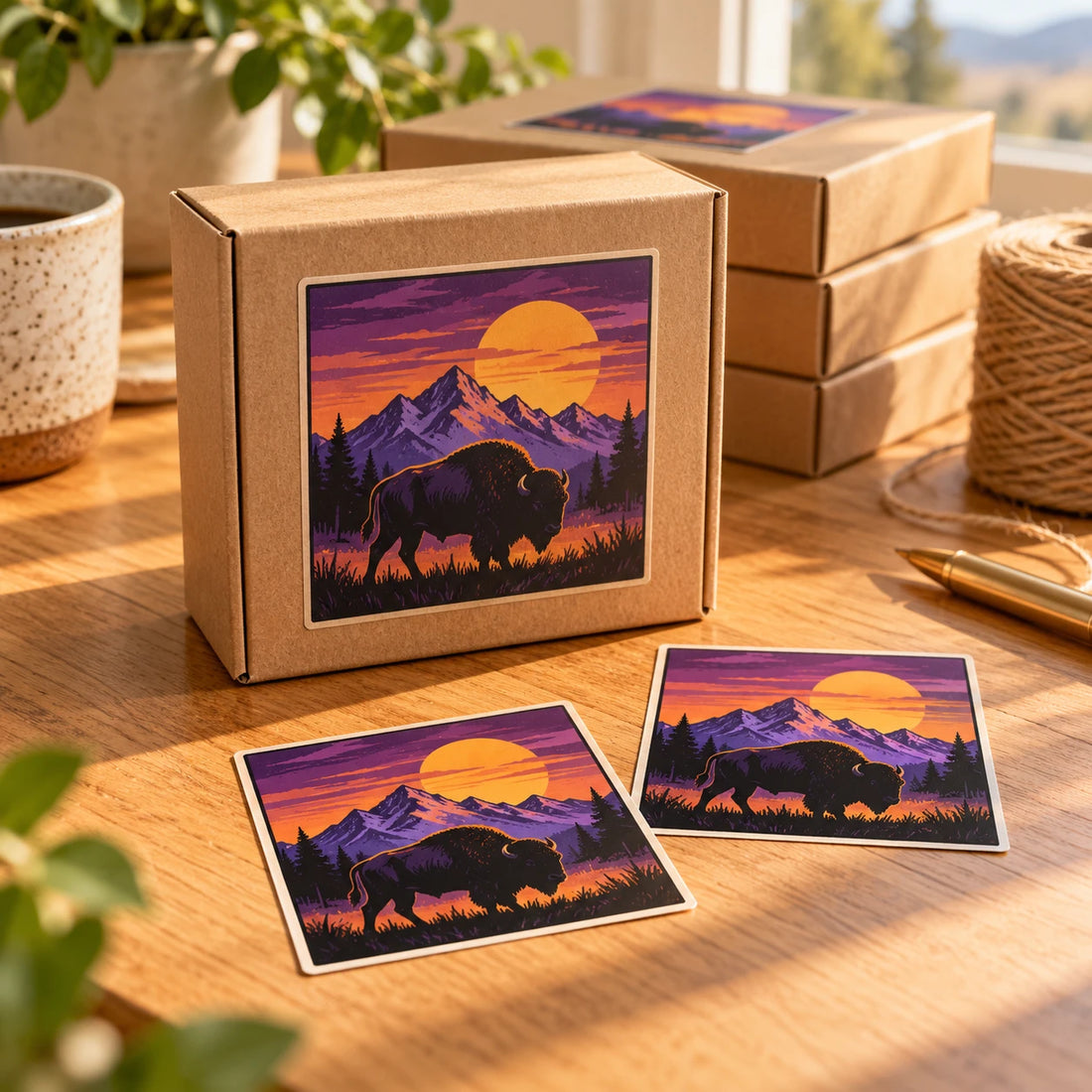 Custom Square Stickers - Big Chiefin Prints