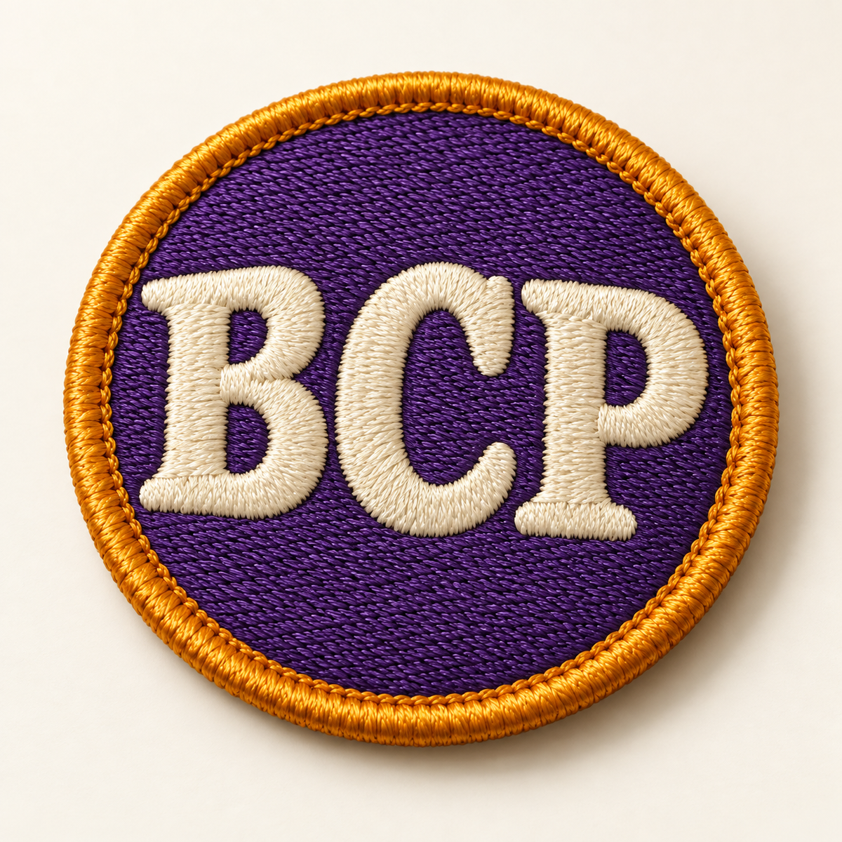 Custom Embroidered Patches with a custom BCP sample design