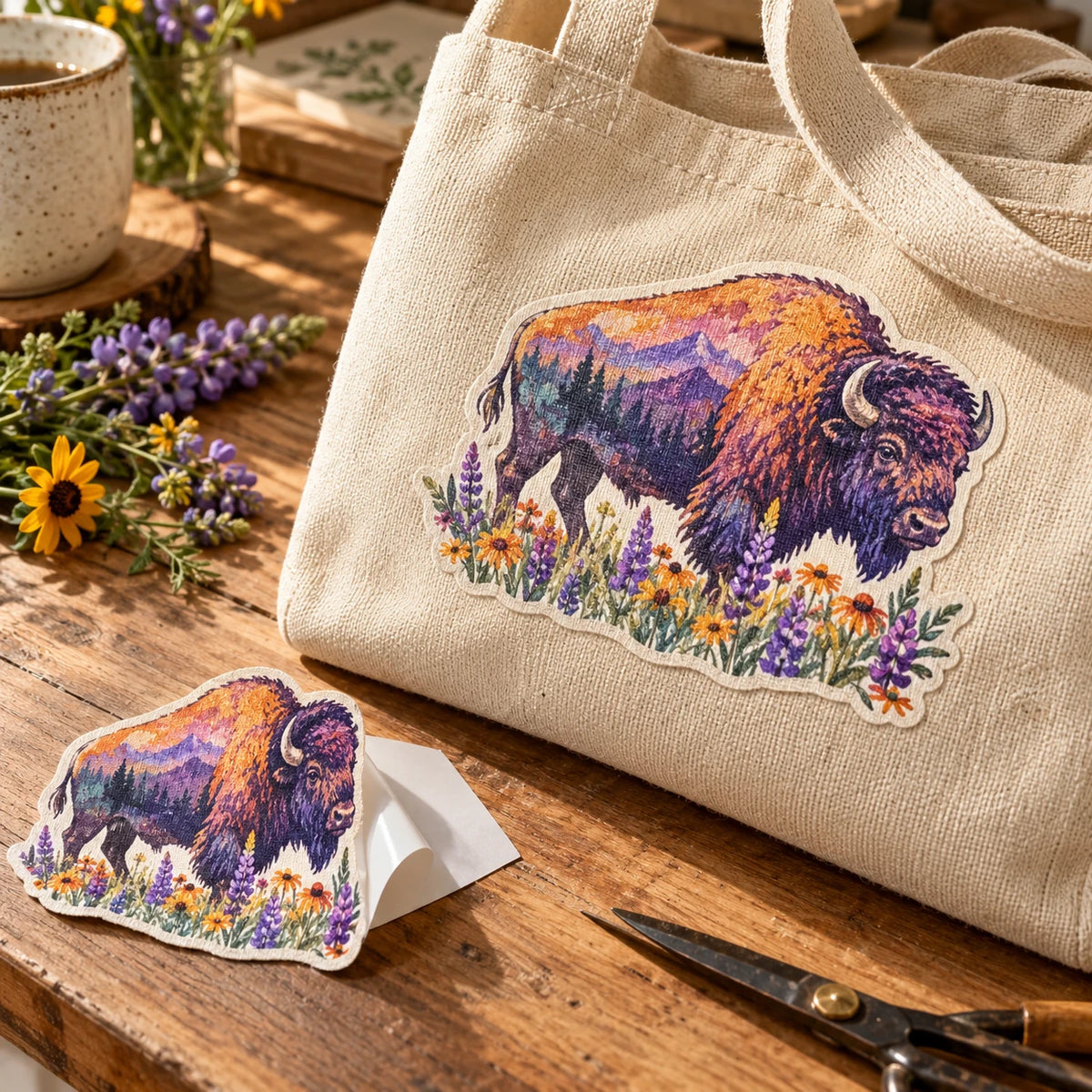 Custom Fabric Stickers shown in everyday use - Big Chiefin Prints