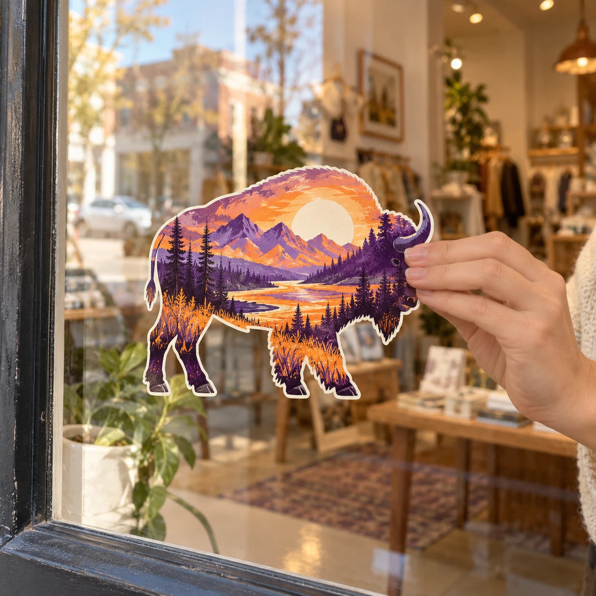 Custom Front Adhesive Stickers shown in everyday use - Big Chiefin Prints