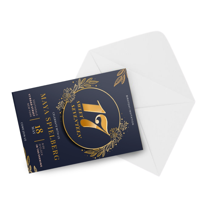 Invitations / Announcements - Matte Lamination + Gold / Silver Foil - product view 1