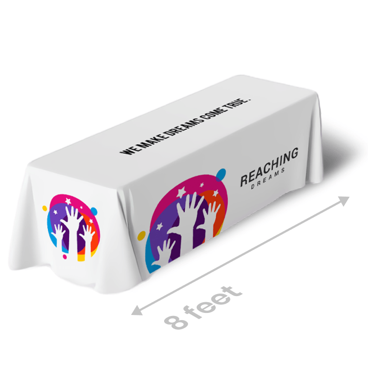 Table Covers (8 ft Table) - 170 GSM White Polyester Cloth - product view 1