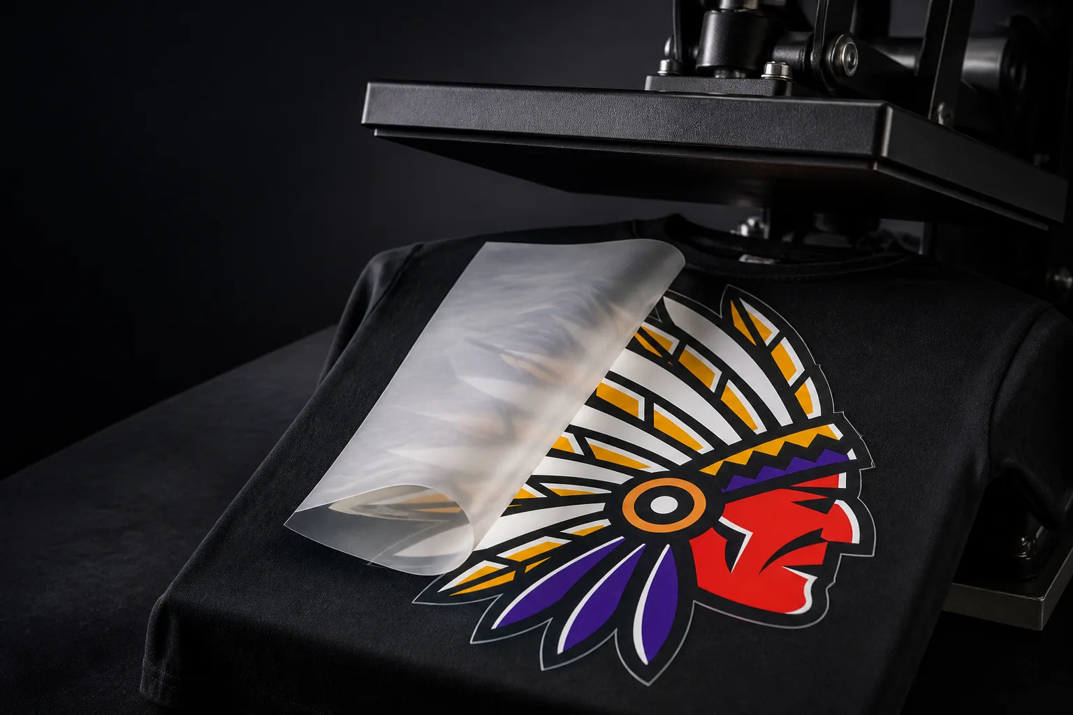 DTF transfer and heat press illustrative mockup