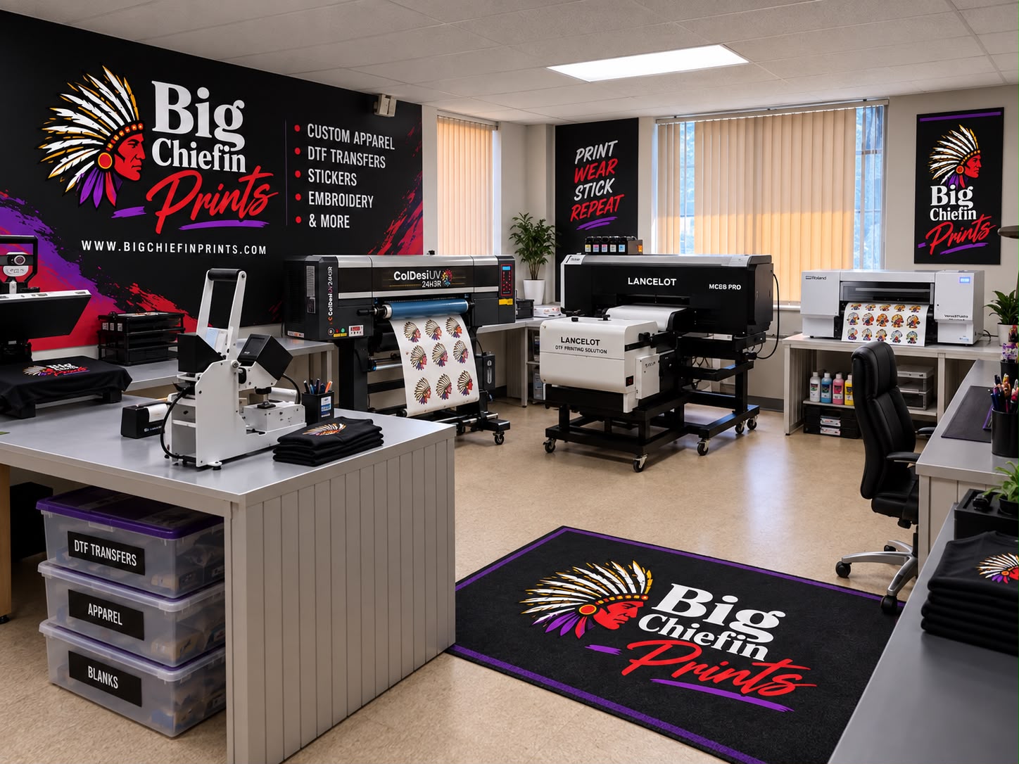 Inside the Big Chiefin Prints workspace